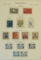 EURÓPA szimpátia kiadások motívum gyűjtemény falcmentes albumlapokon 1956-1966 / Europe thematic collection simpathy issues on album pages (Mi.EUR 200.-)
