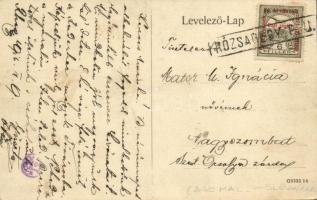 1916 Rózsahegy, Ruzomberok; pályaudvar, vasútállomás, vonatok / Bahnhof / railway station, trains + ...