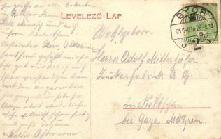 1910 Győr, Attila utca, Káldy Lajos építési irodája. W.L. (?) 57.  (EK)