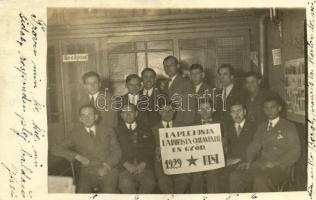 1929 Győr, Magyarországi Munkás Eszperantista Egyesület Első Munkaügyi Vezetősége / La Plej Unua Laborista Gvidantaro, HESL. photo (fl)