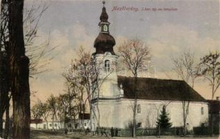 Mezőberény, I. ker. evangélikus templom, utcakép. Kiadja Piltz Márton 1443. (fl)