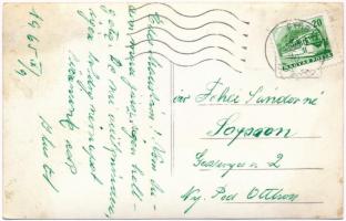 1965 Győr, Petőfi híd régen és most. photo - kis méretű régi fotó felvétel ráragasztva