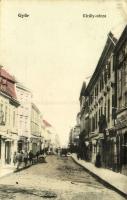 1906 Győr, Király utca, üzletek (szakadás / tear)