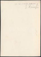 cca 1932 Kinszki Imre (1901-1945) budapesti fotóművész hagyatékából, pecséttel jelzett és aláírt vin...