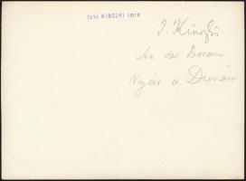 cca 1932 Kinszki Imre (1901-1945) budapesti fotóművész hagyatékából, pecséttel jelzett és aláírt vin...