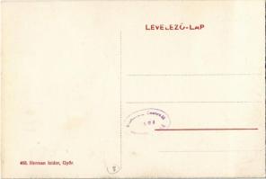 Győr, Székely Mihály okl. tábori pilóta a repülőgépével. Herman Izidor kiadása