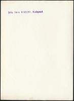 cca 1935 Kinszki Imre (1901-1945) budapesti fotóművész hagyatékából, pecséttel jelzett vintage fotó ...