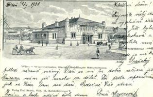 1901 Wien, Vienna, Bécs XII. Wientalbahn, Station Meidlinger Hauptstrasse, Verlag Emil Storch / railway station