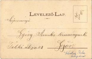 1900 Győr, Újváros, zsinagóga, Sziget-rész. Berecz Viktor kiadása