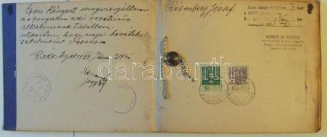 1921-1922 Adókönyv rengeteg adóbélyeggel 198 oldalon