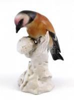 Hutschenreuther porcelán madár, kézzel festett, jelzett, kis kopásnyomokkal, alján apró lepattanással, m: 10 cm