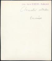 cca 1934 Kinszki Imre (1901-1945) budapesti fotóművész hagyatékából, pecséttel jelzett vintage fotó ...