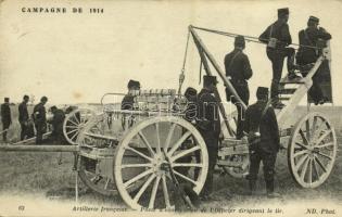 1915 Campagne de 1914, Artillerie francaise, Poste dobservation de lOfficier dirigeant le tir / WWI French military, artillery, officer in observation post