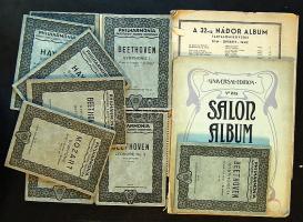 cca 1940 15 db komolyzenei kotta, partitúra (Mozart Beethoven, Haydn, Mendelssohn)