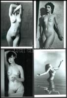 Szolidan erotikus felvételek, különböző helyszíneken és eltérő időpontokban készültek, 13 db mai nag...