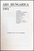 1994 Ars Hungarica. XXII. évf. 1. sz.: Tanulmányok Zádor Anna 90 . születésnapjára. Szerk.: Bernáth ...