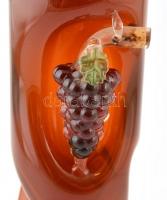 Tokaji aszú szőlőfürtös díszpalackban, zárjeggyel, bontatlan csomagolásban, m: 44 cm