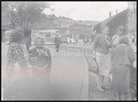 cca 1960 Pozsonyi villamosok, 9 db vintage felvétel (1 db fotó + 8 db diapozitív), Fekete György (19...