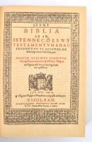 Vizsolyi Biblia. I-II. köt. Bp., 1981, Helikon Kiadó, (Kner Nyomda.) Kiadói aranyozott, bordázott ge...