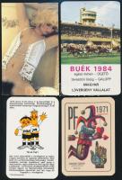 1957-2019, 15 db kártyanaptár különböző évekből, közötte 2 db erotikus