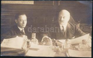 1921 Dr. Tormay Géza (?-?) államtitkár, titkos tanácsos, az Orsz. Idegenforgalmi Hivatal elnöke, feliratozott vintage fénykép, 8,5x13,6 cm