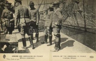 Arrivée des Américains en France, Officiers Américains / Arrival of the Americans in France, American Officers, WWI military