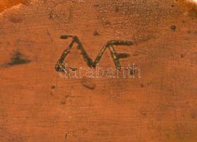 Jelzett (ZVF) Liszt Ferenc büszt, réz, súlyozott, m: 14 cm