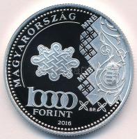 2016. 10.000Ft Ag "Hetvenéves a forint" tanúsítvánnyal T:PP