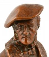 Jelzett (ZVF) Wagner büszt, réz, súlyozott, m: 14 cm