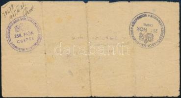 1945 Csepel, Népőrség Parancsnokság által kiállított kijelentést igazoló szelvény nők részére