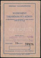 1953 Országos Takarékpénztár nyeremény takarékbetét-könyv és negyedik bérkölcsön igazolás