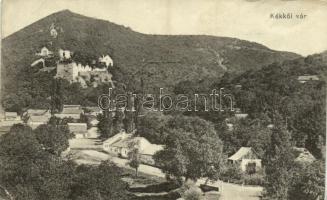 1918 Kékkő, Blauenstein, Modry Kamen; Kékkői vár, látkép, utca / Hrad Modry Kamen / castle, general view with street (EK)