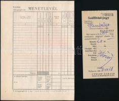 7 db autózással kapcsolatos fotó, matrica, reklám, szállítási jegy, stb