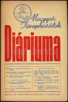 1937 Magyar Könyvbarátok Diáriuma 1937. év 1-8. sz., teljes évfolyam. Félvászon-kötésben.