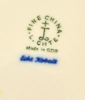 Jelzett karácsonyi dekoros tányér, Kobalt, jelzett, hibátlan 19 cm