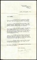 1933 Haifa, Joseph Kamel angol nyelvű levele Schuman (Surján) Jánoshoz gödöllői Jamboree témában