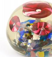 Muránói, szakított üvegnehezék d: 10 cm