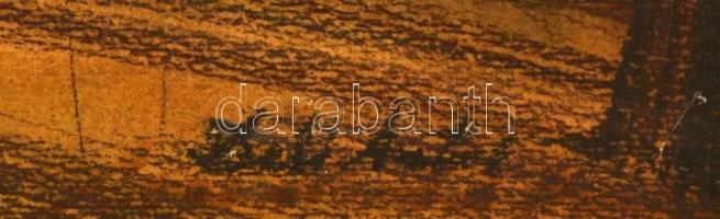 Deli jelzéssel: Utca részlet. Vegyes technika, papír, keretben, 32×48 cm