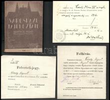 1913-1938 4 db Újpesten kiállított felhívás, igazolás, városházi tájékoztató