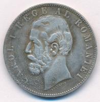 Románia 1885. 5L nem mágneses fém hamisítvány T:2 Romania 1885. 5 Lei fake non-magnetic metal coin C:XF