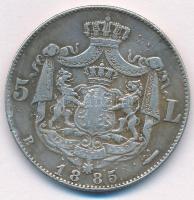 Románia 1885. 5L nem mágneses fém hamisítvány T:2
Romania 1885. 5 Lei fake non-magnetic metal coin ...