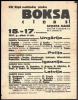 cca 1937-1948 Tanamár János bokszoló német nyelvű szerződése + 2 db nyomtatvány