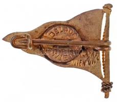 Ausztria ~1930. Zománcozott zászló alakú hajózási jelvény, hátoldalán "Belada Wien" gyártó...