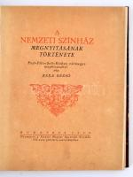 Kolligátum Rexa Dezső és Szép Ernő 1-1 művéből:  Rexa Dezső: A nemzeti színház megnyitásának története. Bp.,1928, Kir. M. Egyetemi Nyomda, 97+1 p.+13 t. Melléklet nélkül. Megjelent 1000 példányban.;  Szép Ernő: Szegény, grófnővel álmodott. Erich Schütz bécsi festőművész eredeti akvarelljei után készült képekkel. Bp.,1921,Hellas,(Johann N. Vernay-ny.), 68 p.+4 t. Első kiadás. Számozott (325/30.) példány. Átkötött modern félvászon-kötésben, az eredeti elülső borítókat bekötötték.