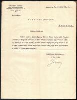 1928-1935 Szörtsey József, a TESZ elnökének levelezése, 9 db