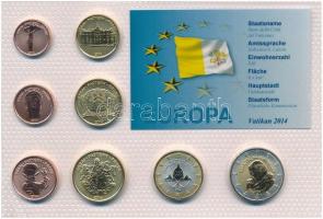 Vatikán 2014. 1c-2E (8xklf) forgalmi sor T:1 Vatican 2014. 1 Cent - 2 Euro (8xdiff) coin set C:UNC