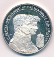 Fűz Veronika (1951-) 1991. IV. Károly Magyarország utolsó királya és Zita királyné / Bajai Éremgyűjtők ezüstözött fém emlékérem (42,5mm) T:1 (PP) kis patina