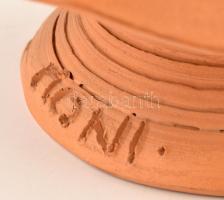 Jelzett (moni) kerámia figura, apró kopásnyomokkal, m: 22 cm