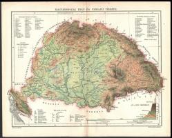 Magyarország hegy- és vízrajzi térképe, Révai-Kartográfia, 24×30 cm