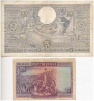 Vegyes: Spanyolország 1928. 25P + Belgium 1938. 100Fr T:III
Mixed: Spain 1928. 25 Pesetas + Belgium...